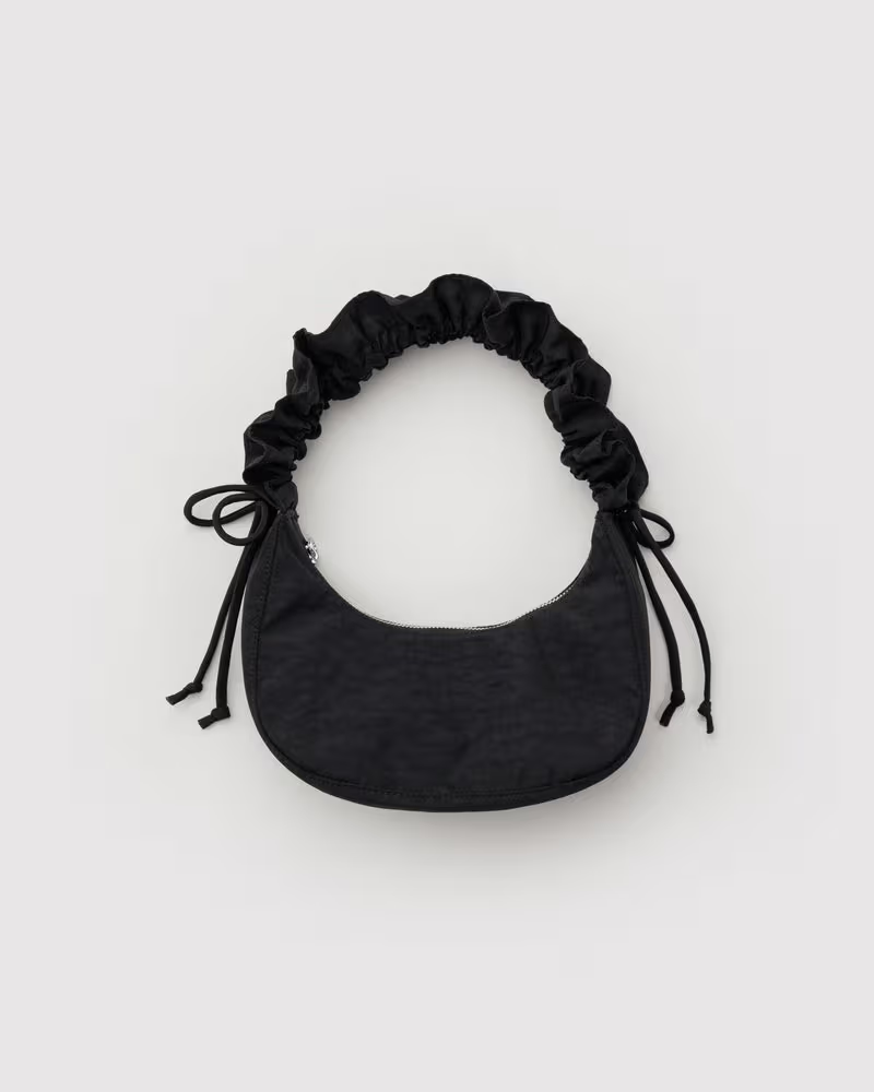 Mini Ruffle Crescent Bag