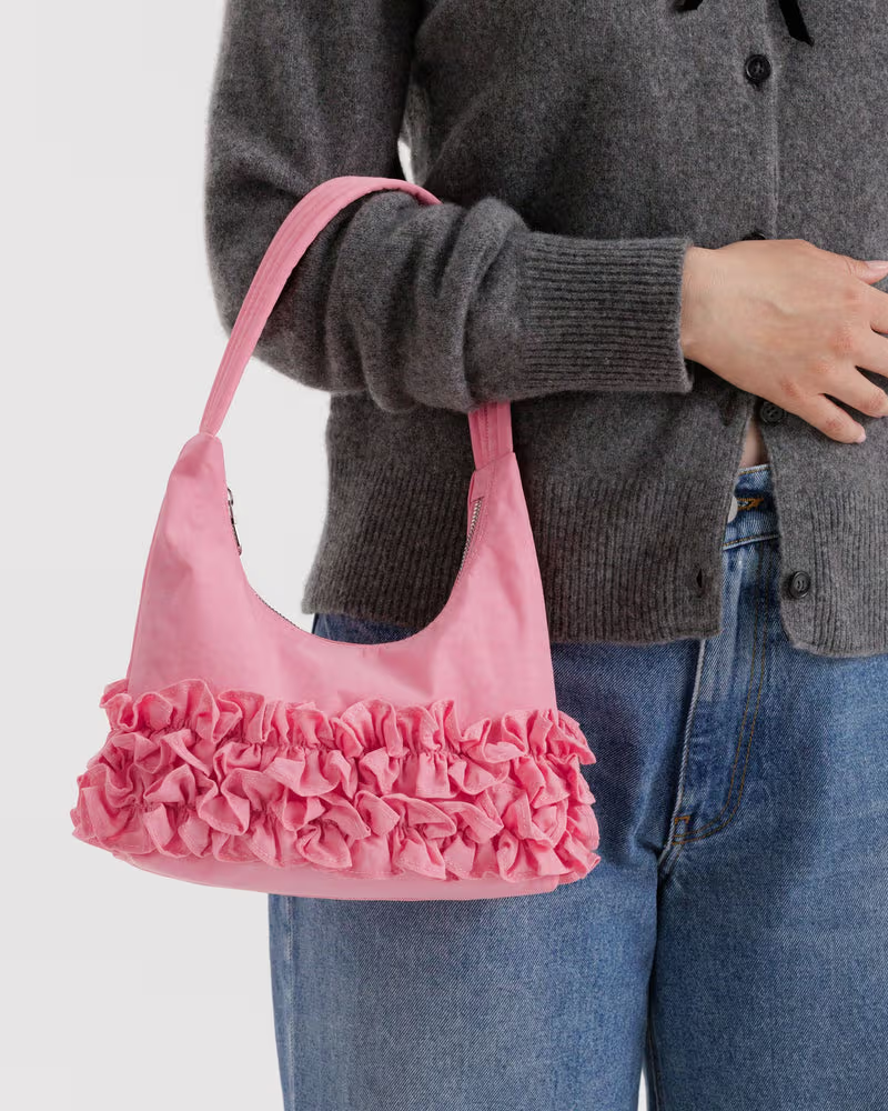 Mini Ruffle Shoulder Bag