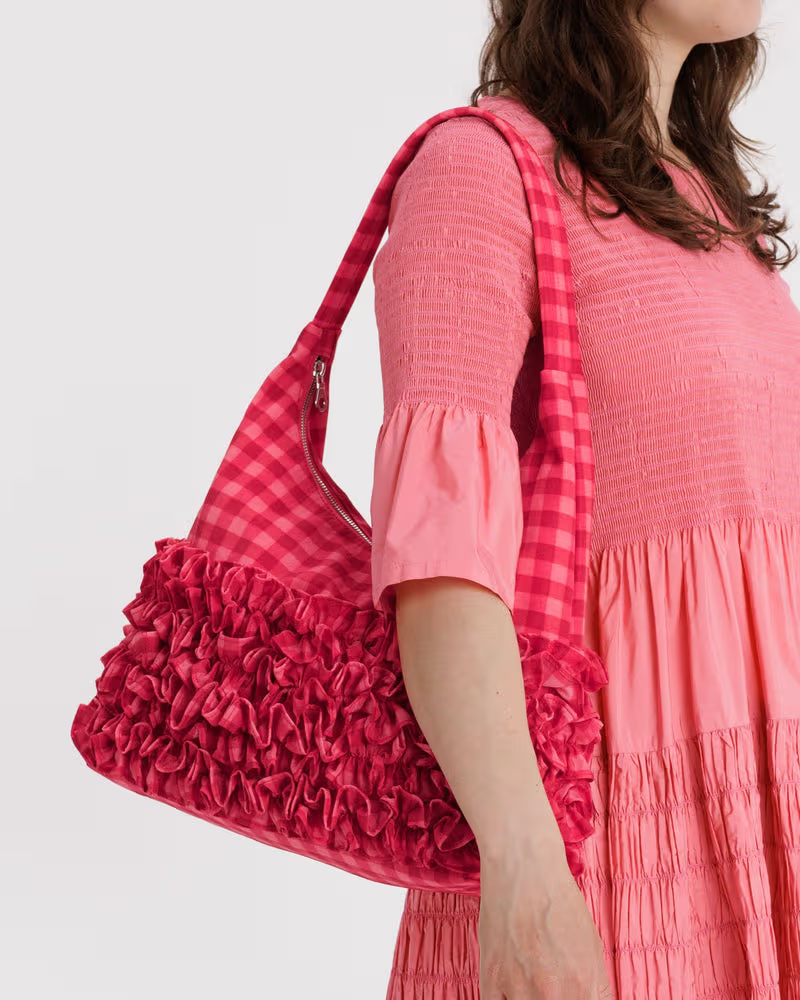 Ruffle Shoulder Bag